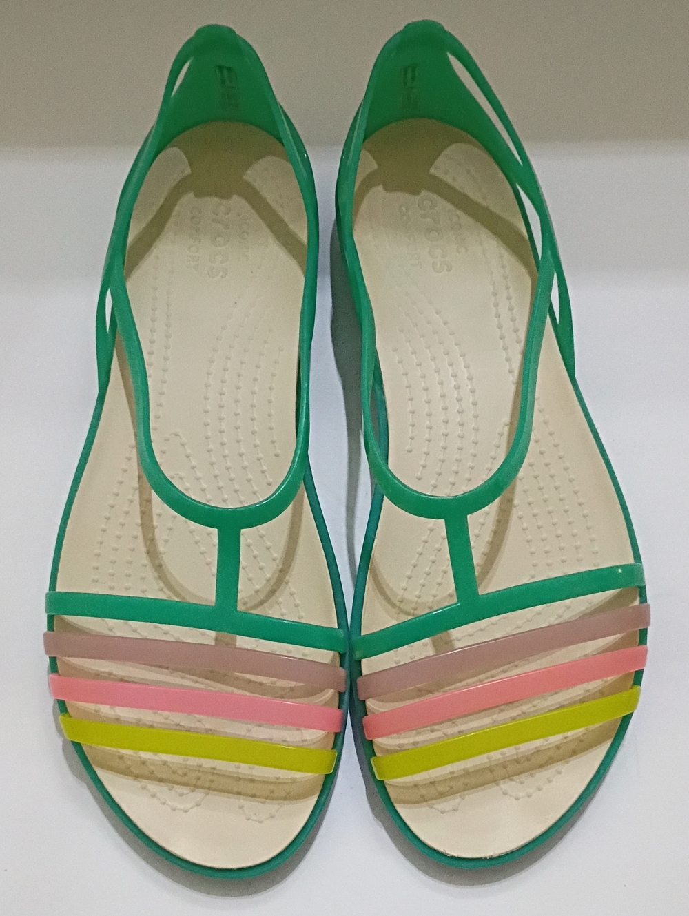 Crocs Isabella Island Green Relaxed Fit Sandals Size 10